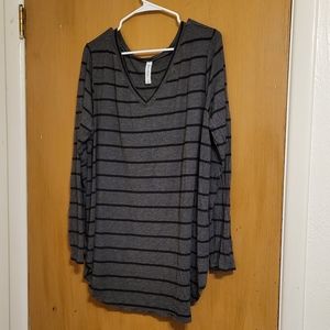 Zenana Premium Long Sleeved Striped Tunic